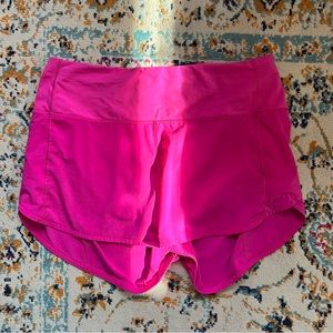 Lululemon Sonic Pink Speed Up Shorts